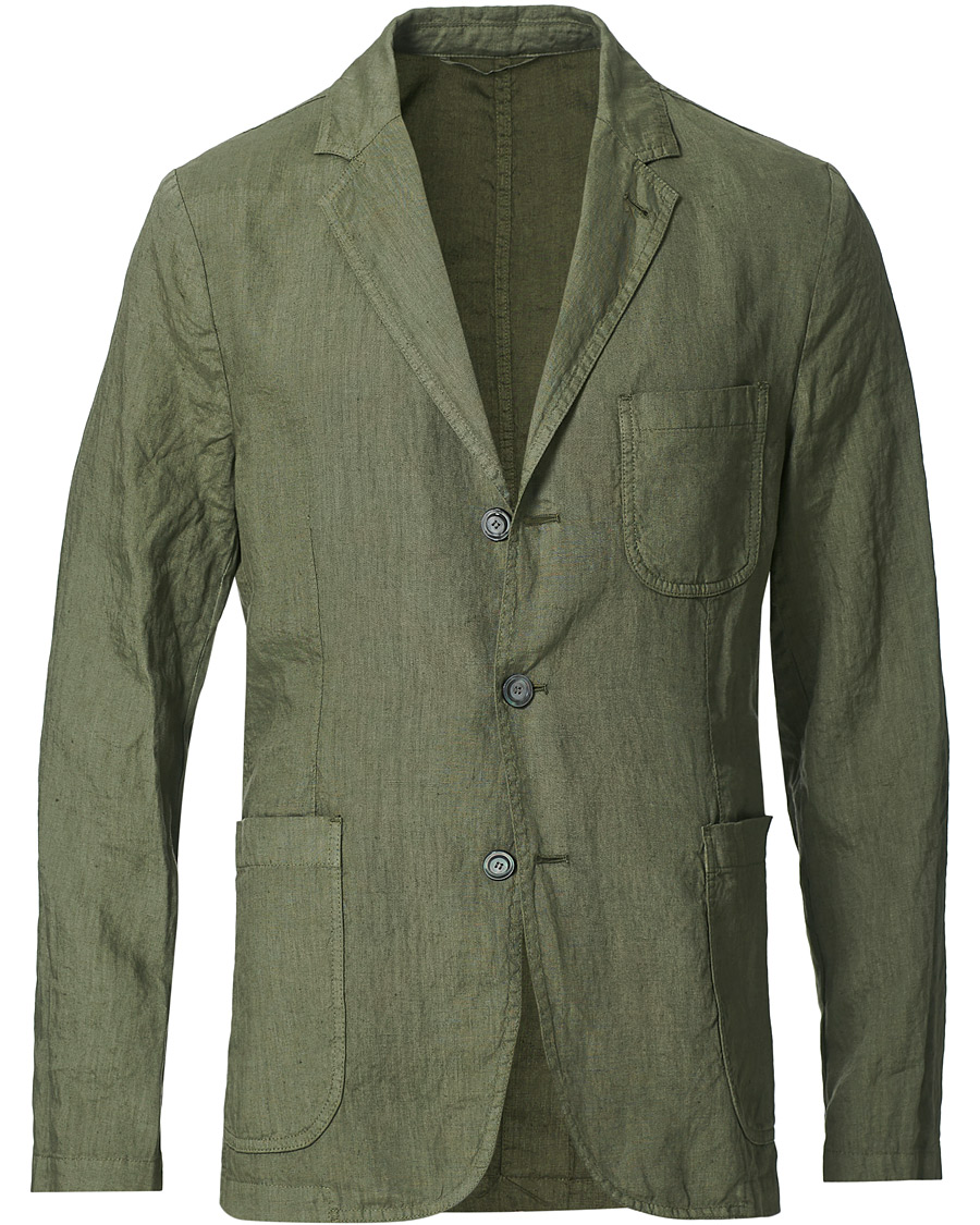 Homme | Blazers | Aspesi | Samuraki Linen Blazer Military