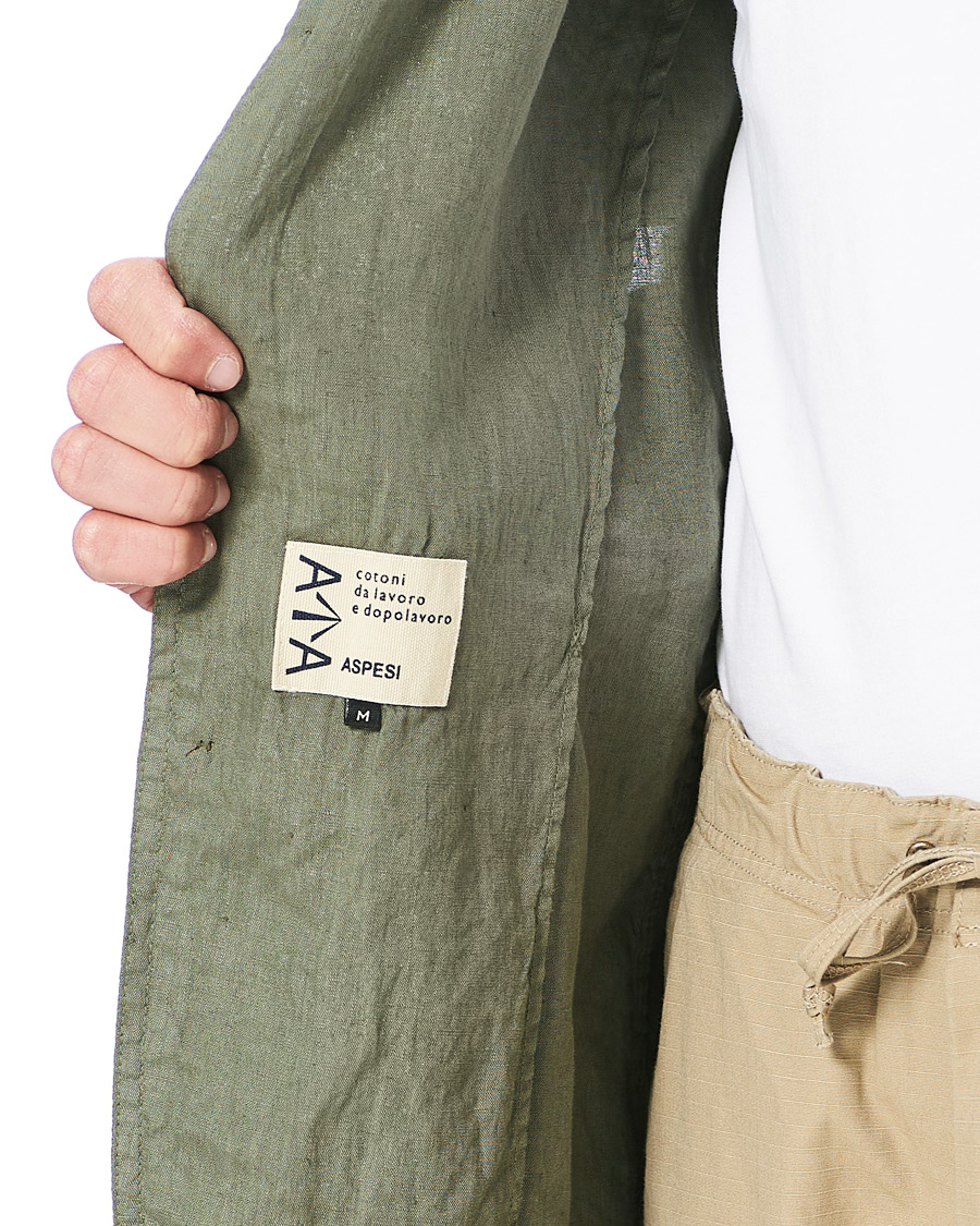 Homme | Blazers | Aspesi | Samuraki Linen Blazer Military