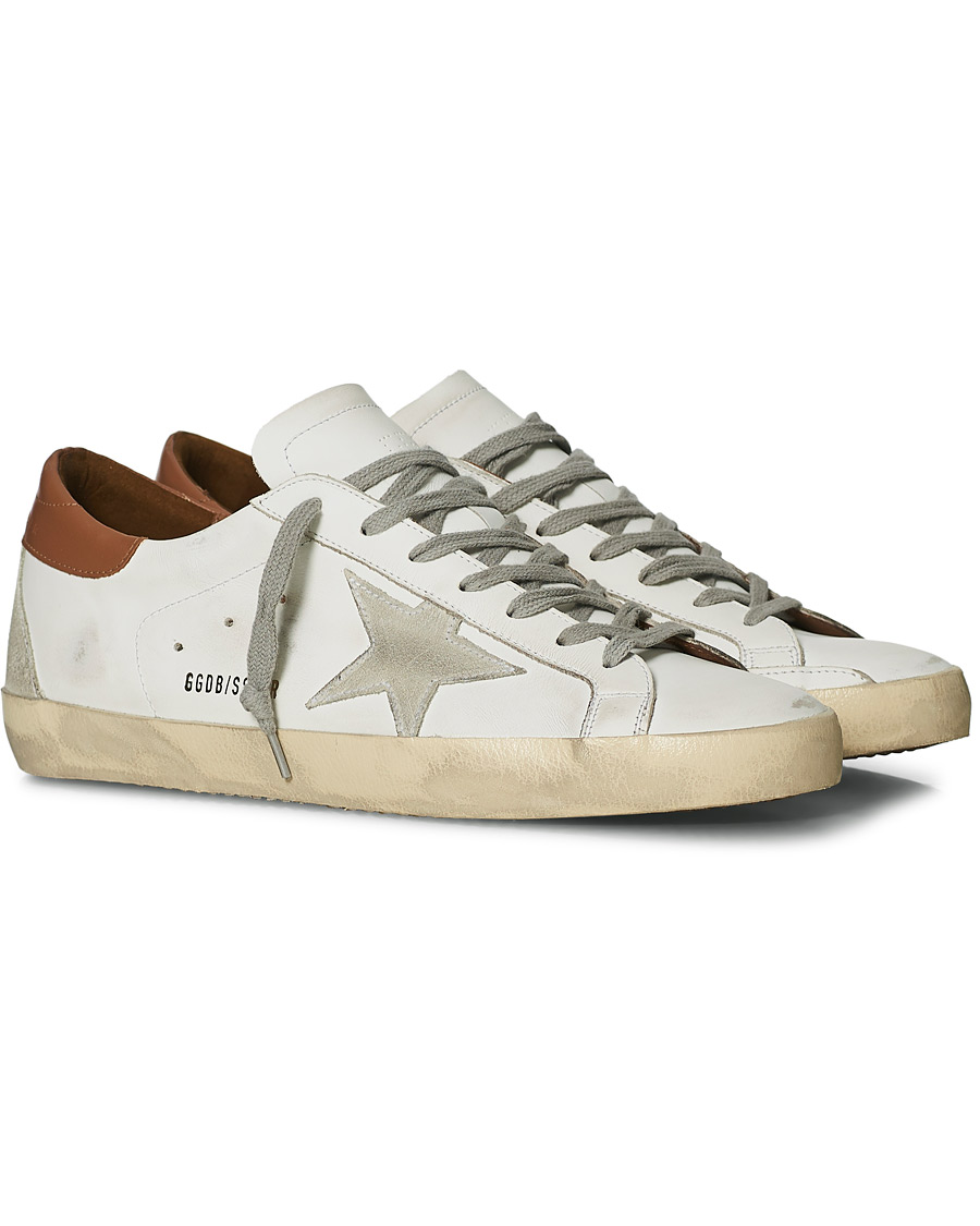 Heren | Golden Goose Deluxe Brand Super-Star Sneakers White/Brown | Golden Goose | Deluxe Brand Super-Star Sneakers White/Brown