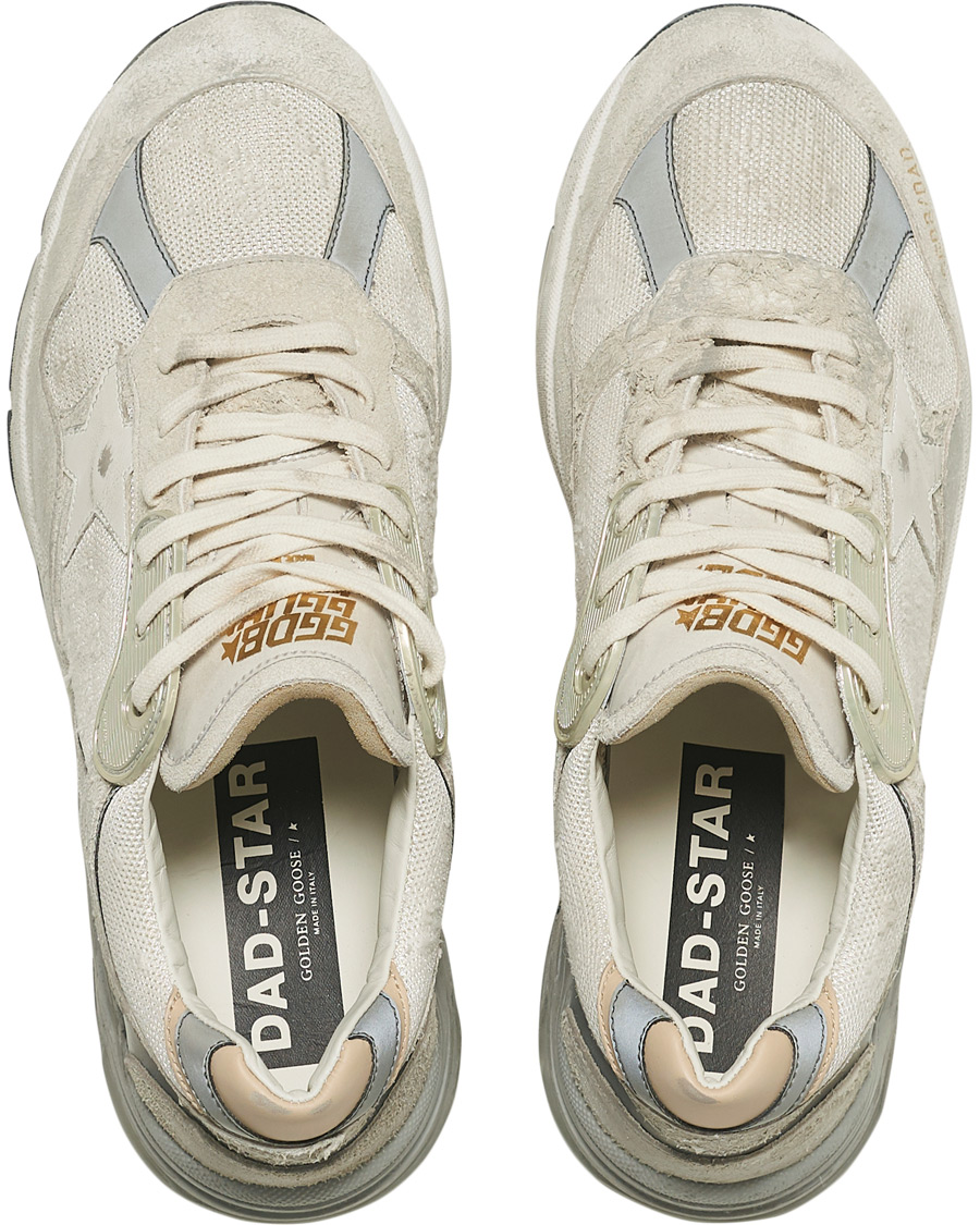 Homme | Golden Goose Deluxe Brand Running Dad Sneakers White/Silver | Golden Goose | Deluxe Brand Running Dad Sneakers White/Silver