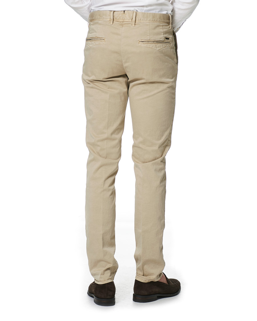 Homme | Pantalons | Incotex | Slim Fit Garment Dyed Slacks Beige