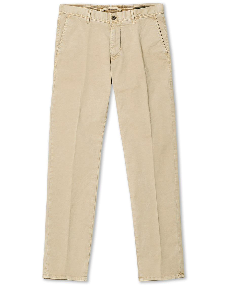Homme | Pantalons | Incotex | Regular Fit Garment Dyed Slacks Beige