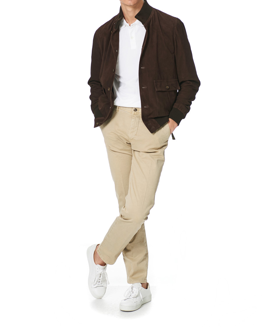 Homme | Pantalons | Incotex | Regular Fit Garment Dyed Slacks Beige