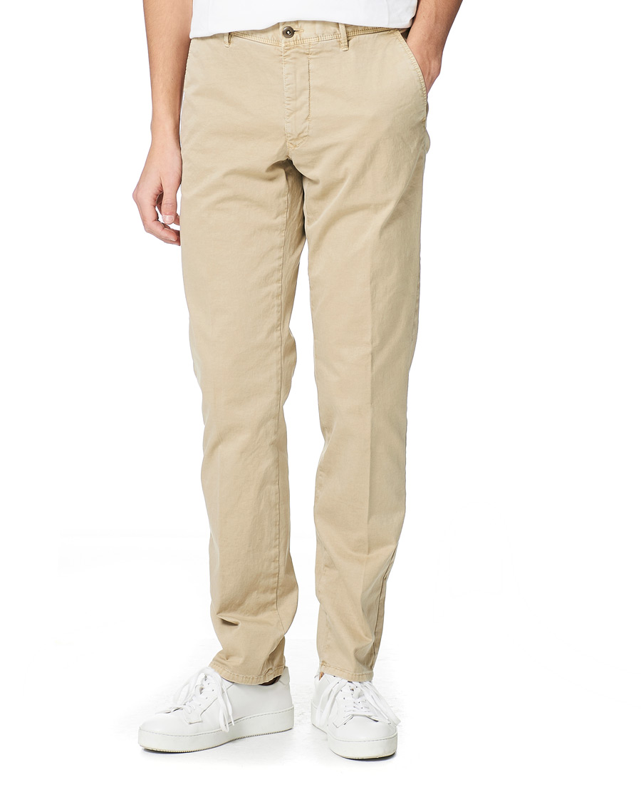Homme | Pantalons | Incotex | Regular Fit Garment Dyed Slacks Beige