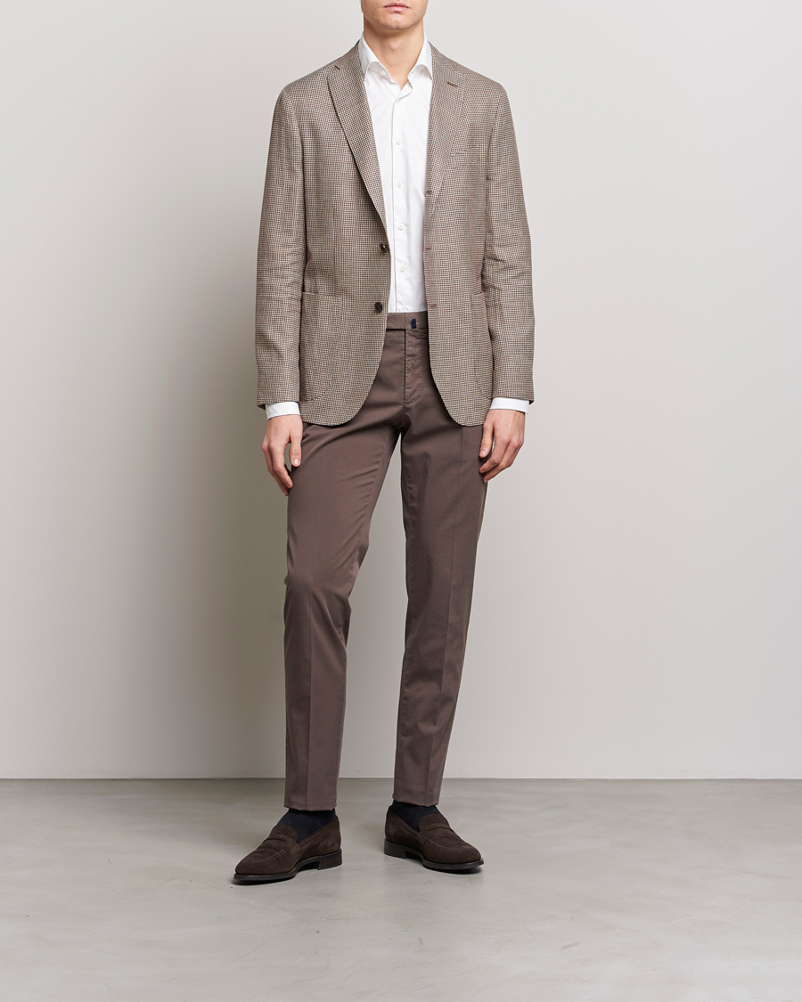 Homme | Pantalons | Incotex | Slim Fit Comfort Chinos Dark Brown