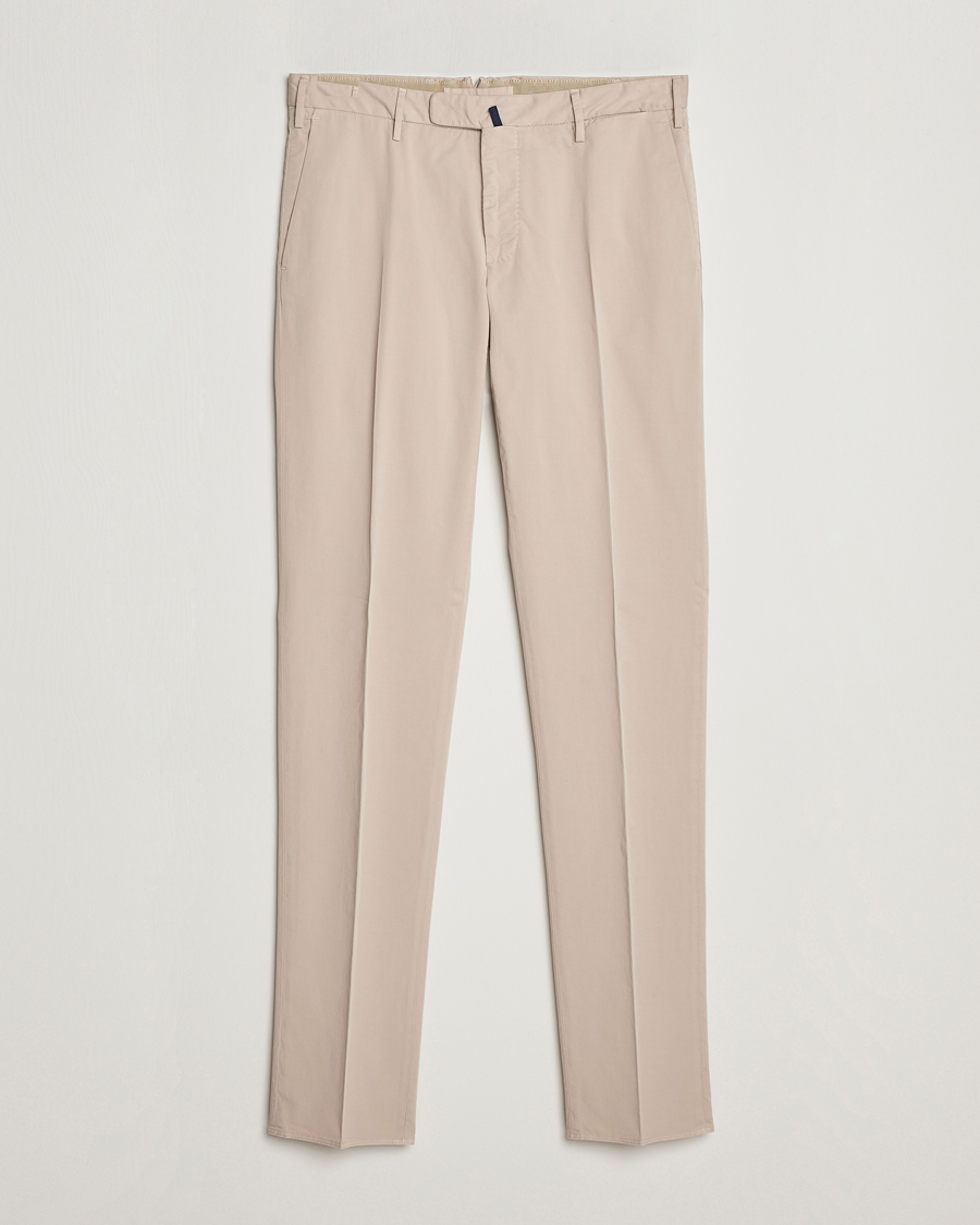 Heren | Broeken | Incotex | Slim Fit Comfort Chinos Light Grey