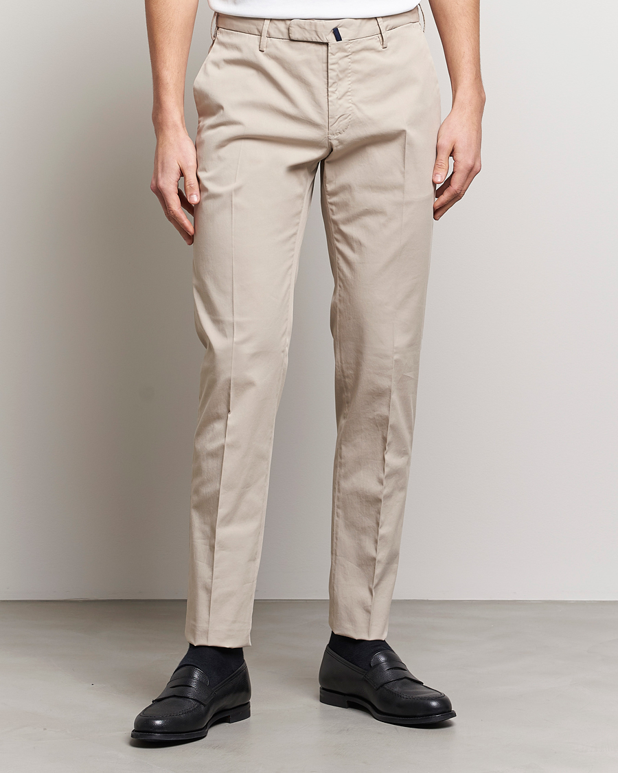 Heren | Broeken | Incotex | Slim Fit Comfort Chinos Light Grey