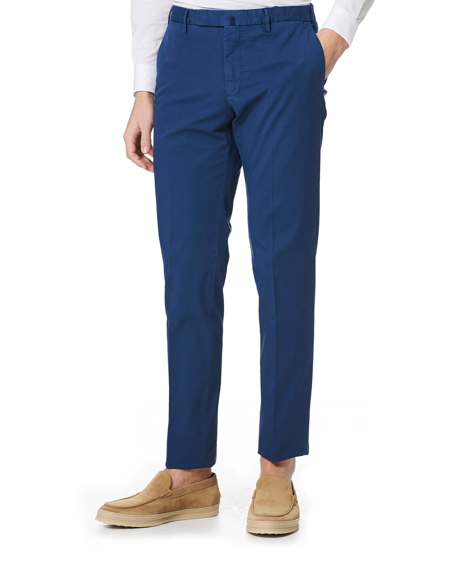 Homme | Pantalons | Incotex | Slim Fit Comfort Chinos Royal Blue