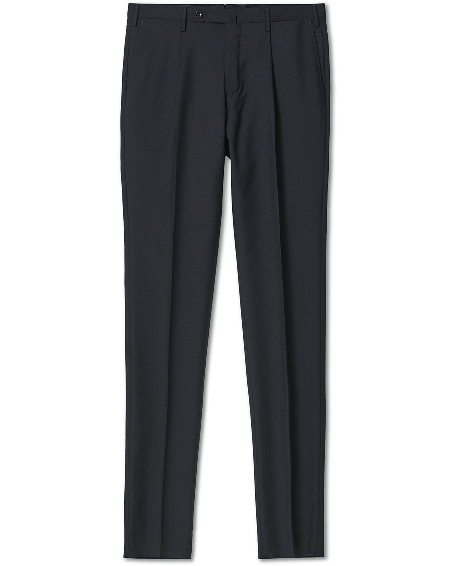 Homme | Pantalons | Incotex | Slim Fit Tropical Wool Trousers Navy