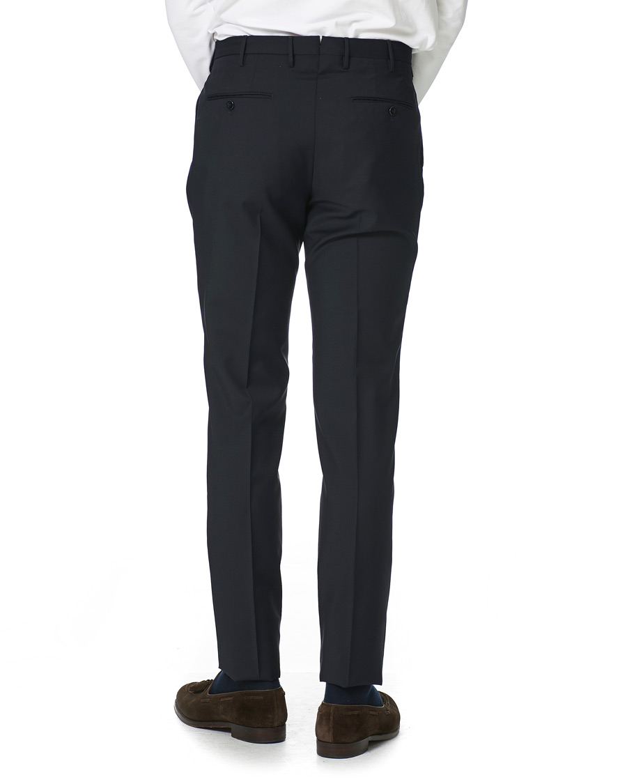 Homme | Pantalons | Incotex | Slim Fit Tropical Wool Trousers Navy