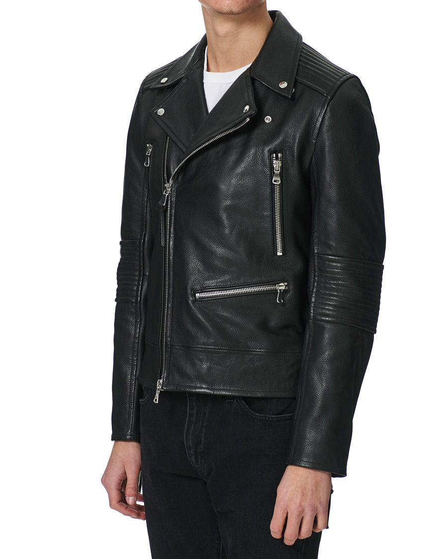 Homme | Manteaux Et Vestes | J.Lindeberg | Padish Leather Biker Jacket Black