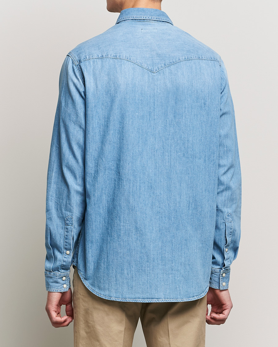 Heren | Overhemden | J.Lindeberg | Carson Western Denim Shirt Bleached Denim