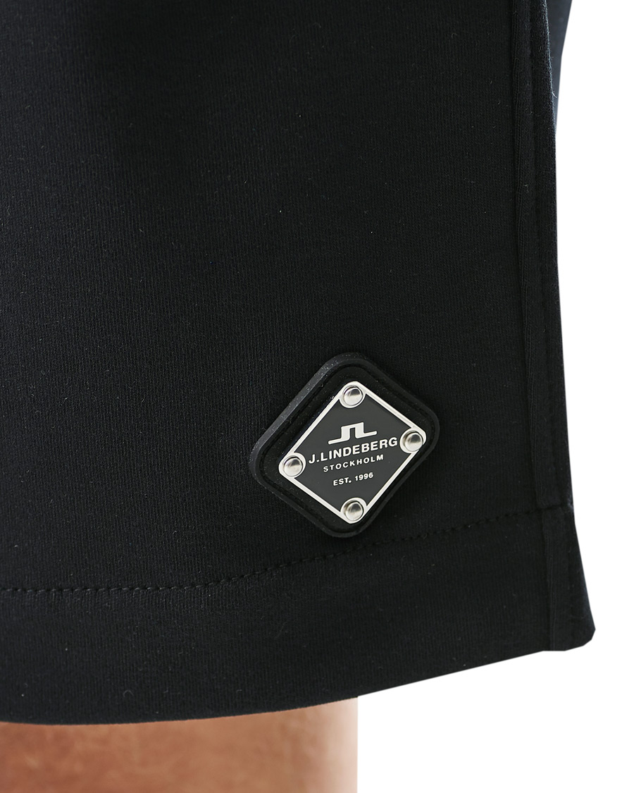 Homme | Shorts | J.Lindeberg | Ivar Interlock Logo Sweat Shorts Black