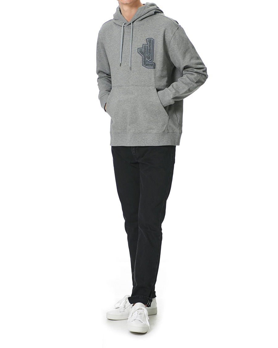 Homme | Pulls Et Tricots | J.Lindeberg | Tony Patch Hoodie Mid Grey Melange