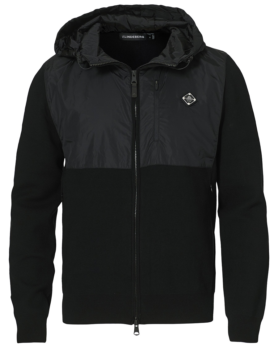Homme | Pulls Et Tricots | J.Lindeberg | Bode Hybrid Hood Jacket Black