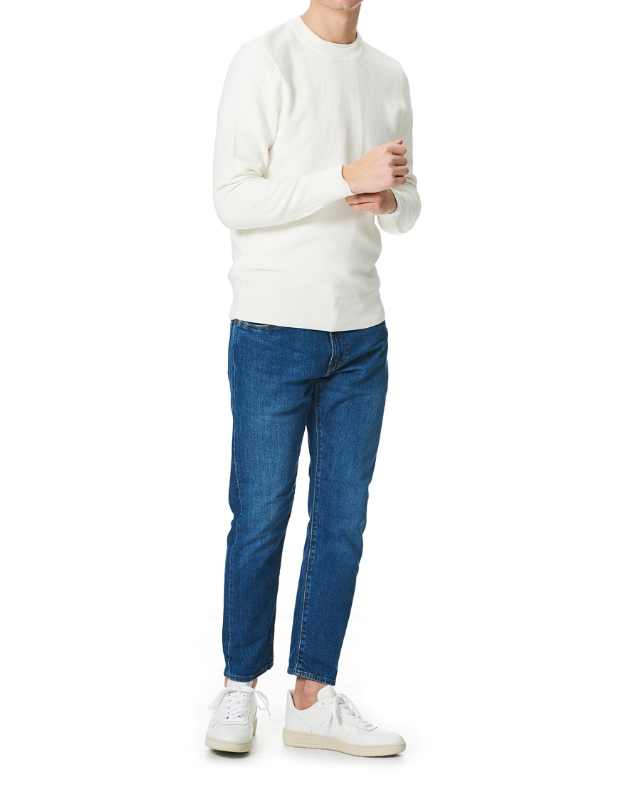Homme | Pulls Et Tricots | J.Lindeberg | Arthur Structure Organic Cotton Crew Neck Cloud White