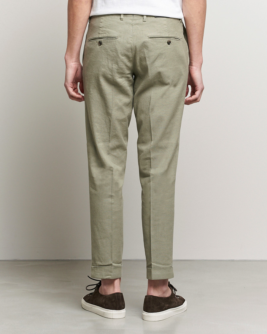Homme | Pantalons | J.Lindeberg | Grant Stretch Cotton/Linen Trousers Vetiver
