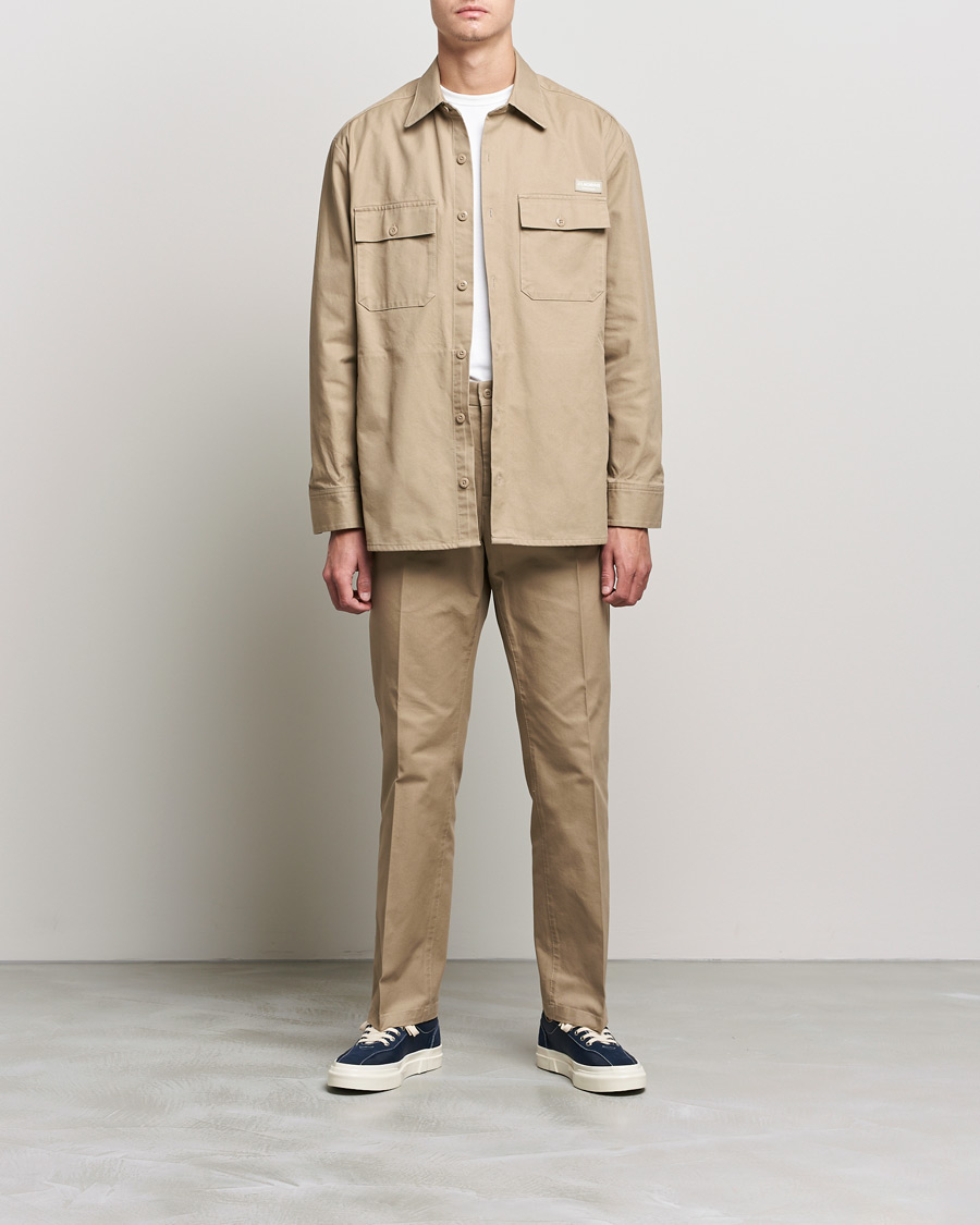 Homme | Pantalons | J.Lindeberg | Dropper Twill Work Pants Batique Khaki