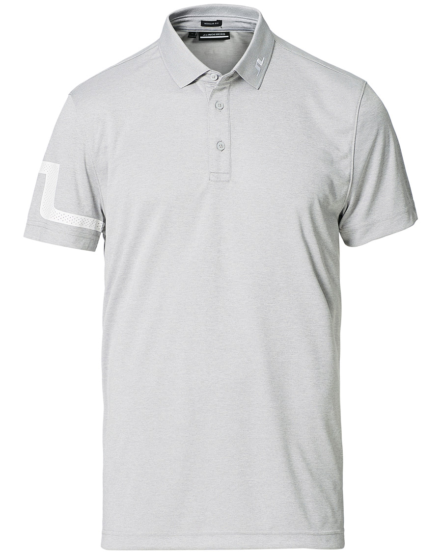 Homme | Polos | J.Lindeberg | Heath Regular Fit Golf Polo Micro Chip Melange