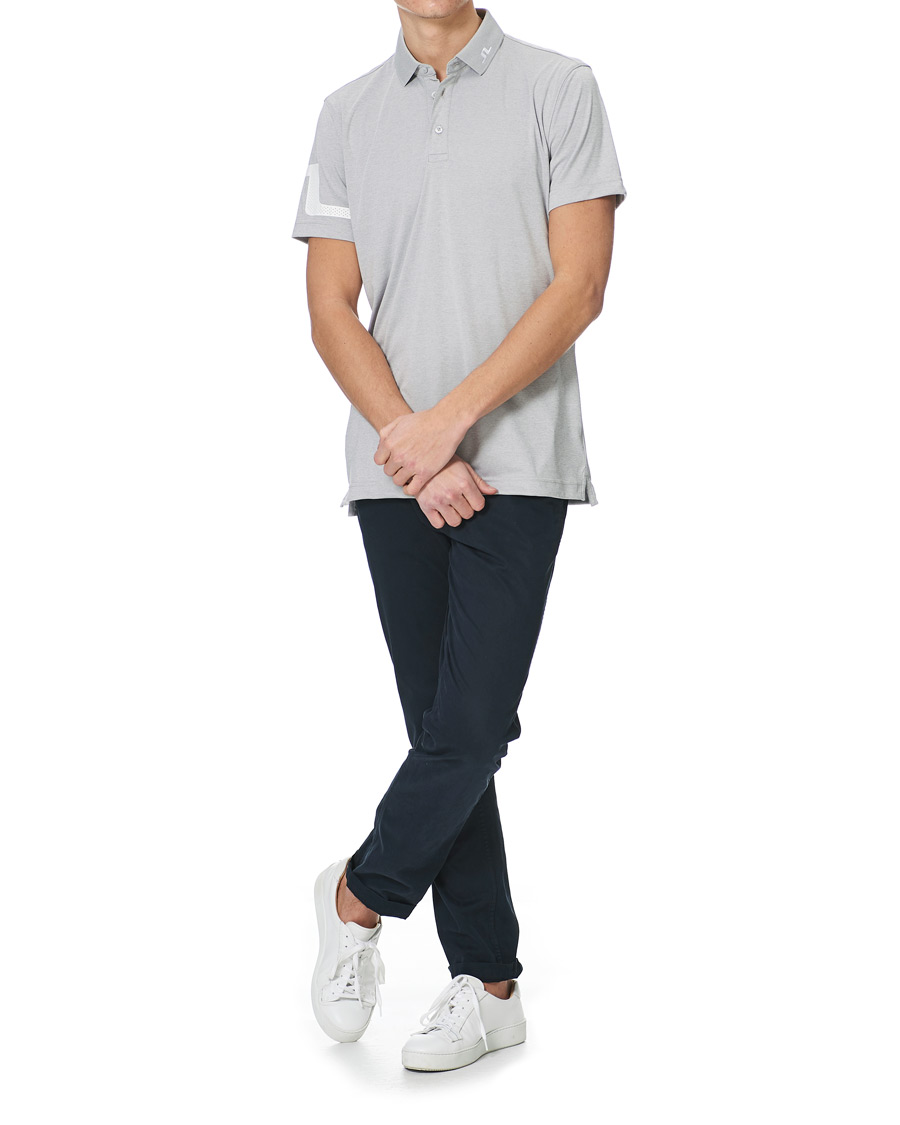 Homme | Polos | J.Lindeberg | Heath Regular Fit Golf Polo Micro Chip Melange
