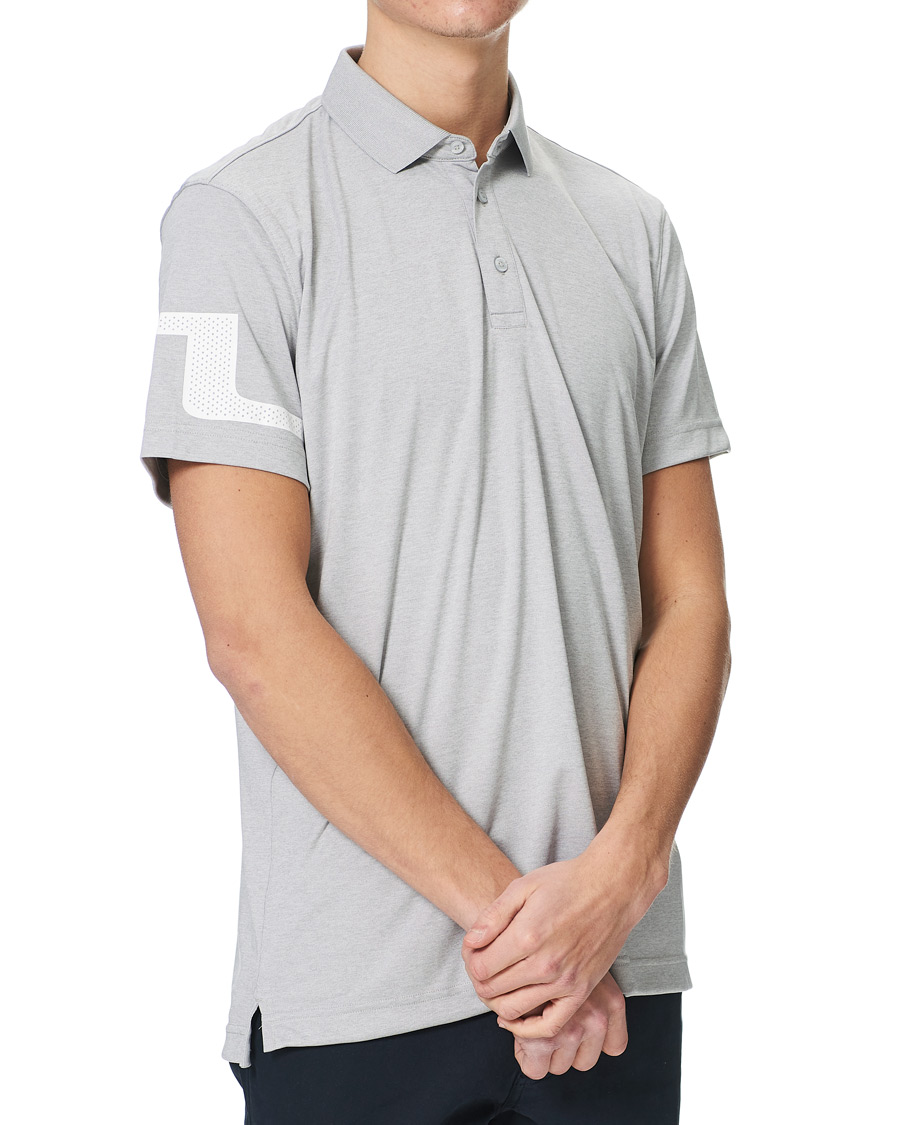 Homme | Polos | J.Lindeberg | Heath Regular Fit Golf Polo Micro Chip Melange