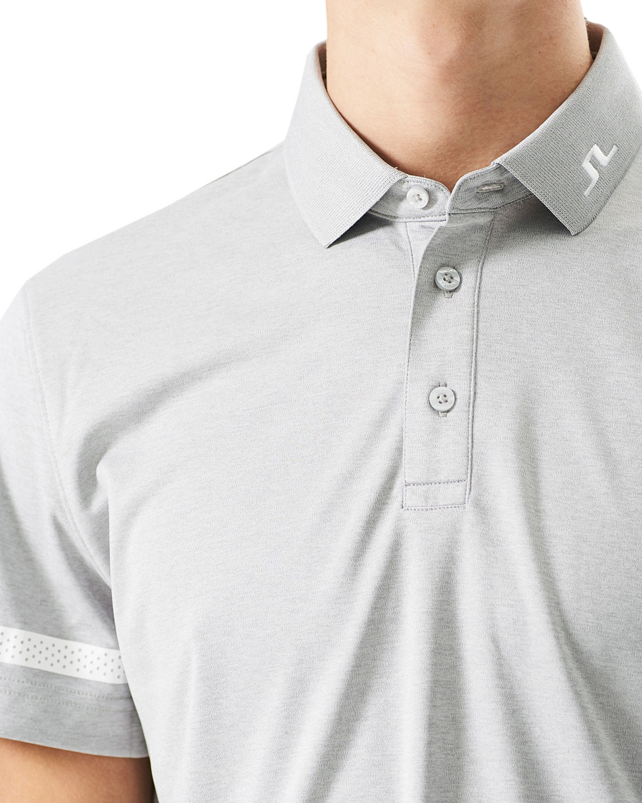 Homme | Polos | J.Lindeberg | Heath Regular Fit Golf Polo Micro Chip Melange