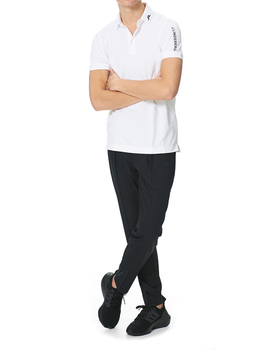 Homme | Polos | J.Lindeberg | Tour Tech Slim Fit Golf Polo White