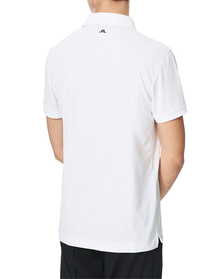 Homme | Polos | J.Lindeberg | Tour Tech Slim Fit Golf Polo White