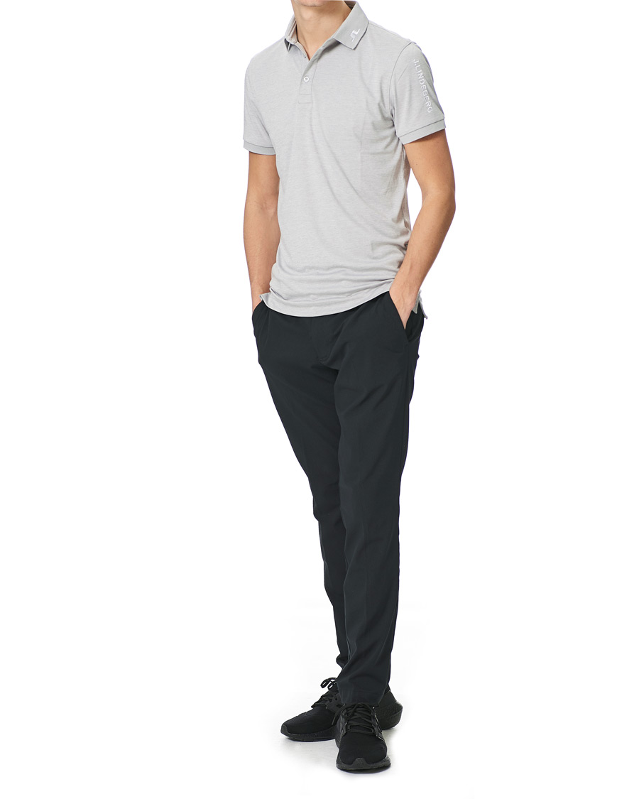 Homme | Polos | J.Lindeberg | Tour Tech Slim Fit Golf Polo Micro Chip Melange