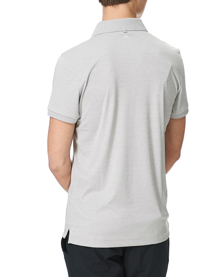 Homme | Polos | J.Lindeberg | Tour Tech Slim Fit Golf Polo Micro Chip Melange