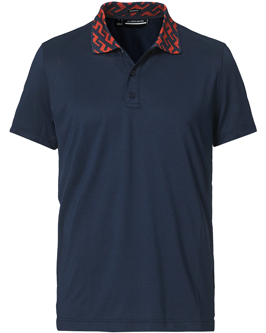 Homme | Polos | J.Lindeberg | Karter Regular Fit Golf Polo Navy Melange