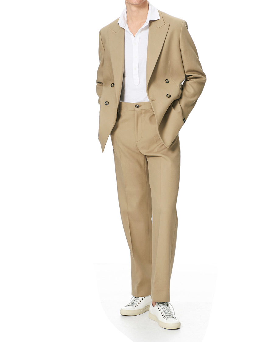 Heren | Broeken | J.Lindeberg | Haij Double Weaved Trousers Batique Khaki