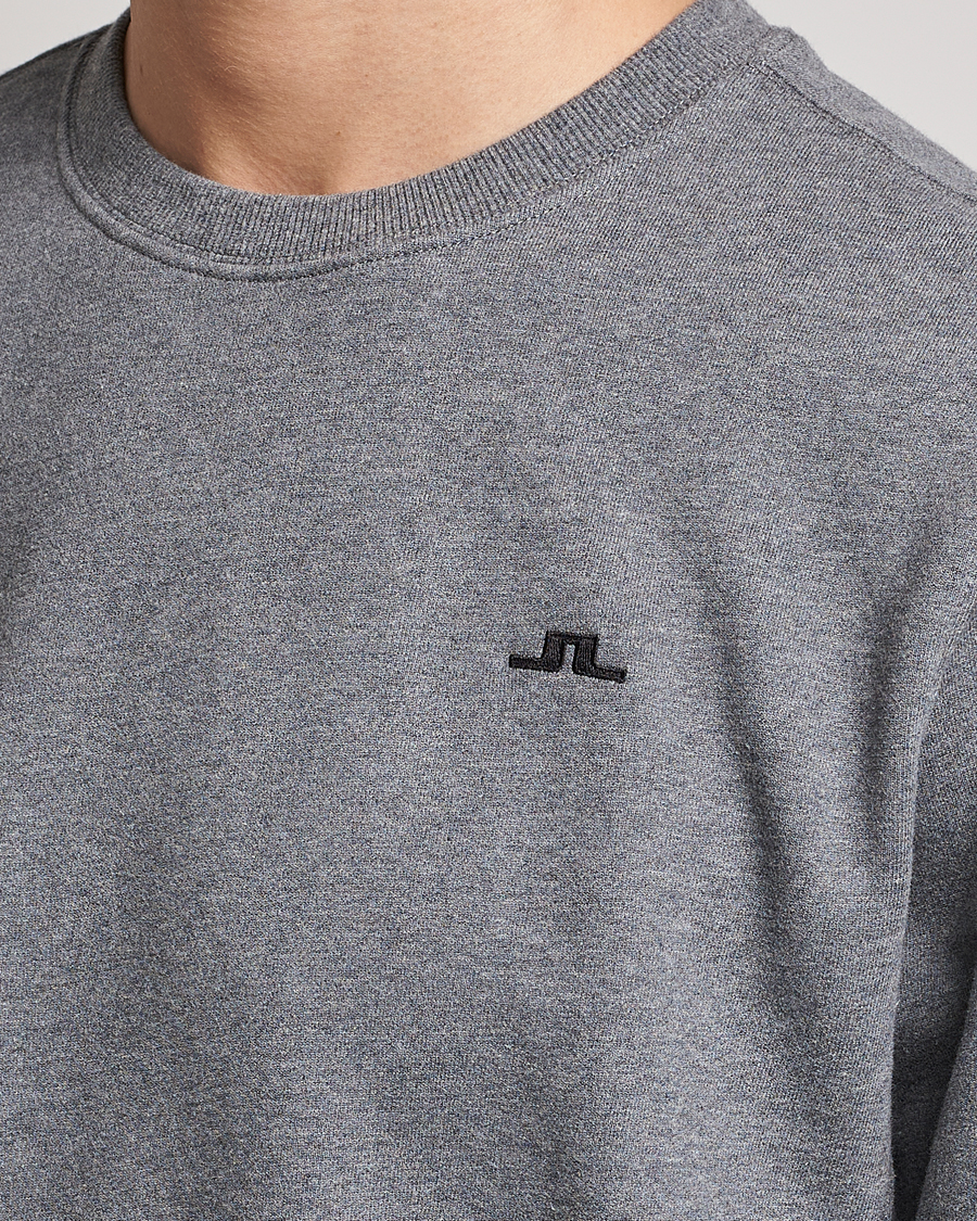 Heren | Truien | J.Lindeberg | Cal Crew Neck Sweat Grey Melange