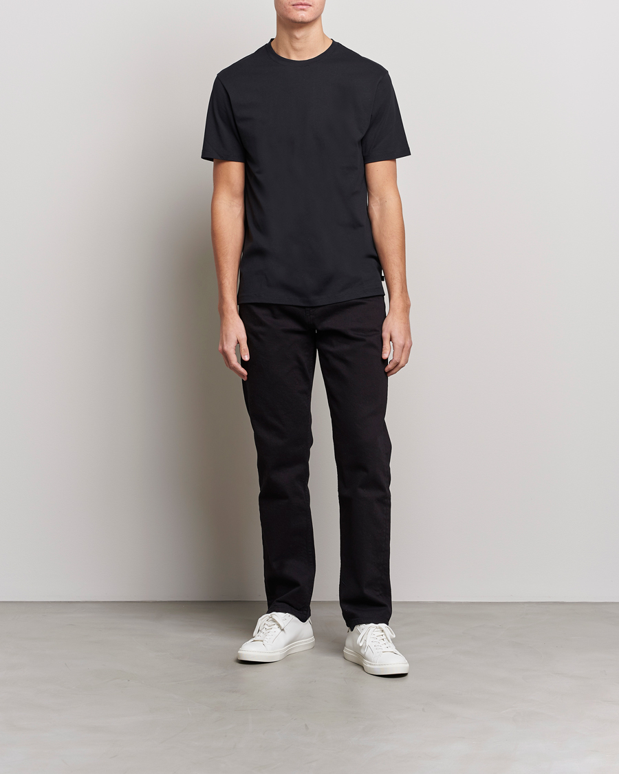 Heren | T-shirts | J.Lindeberg | Sid Cotton Crew Neck Tee Black