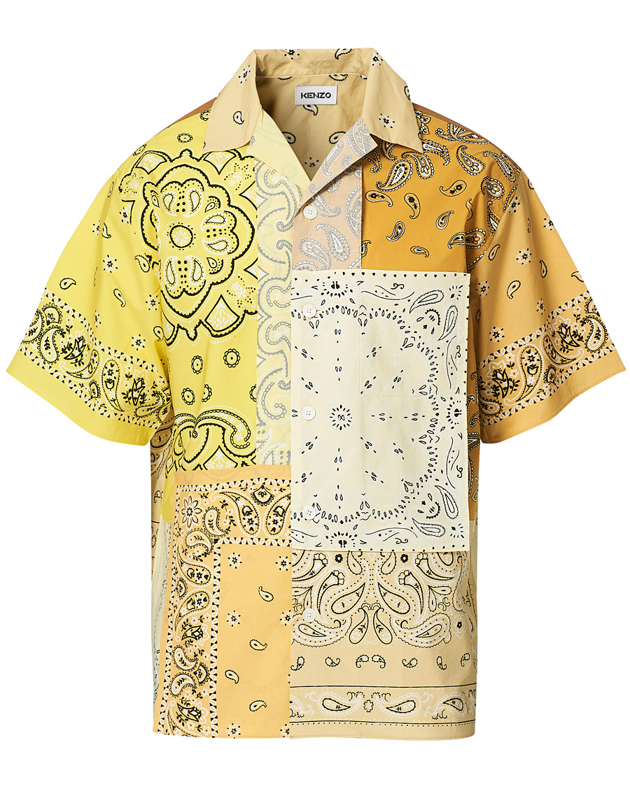 Homme | Chemises | KENZO | Patchwork Short Sleeves Shirt Gold