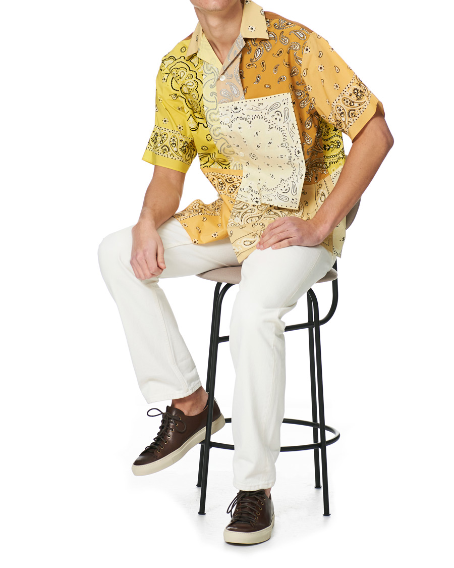 Homme | Chemises | KENZO | Patchwork Short Sleeves Shirt Gold