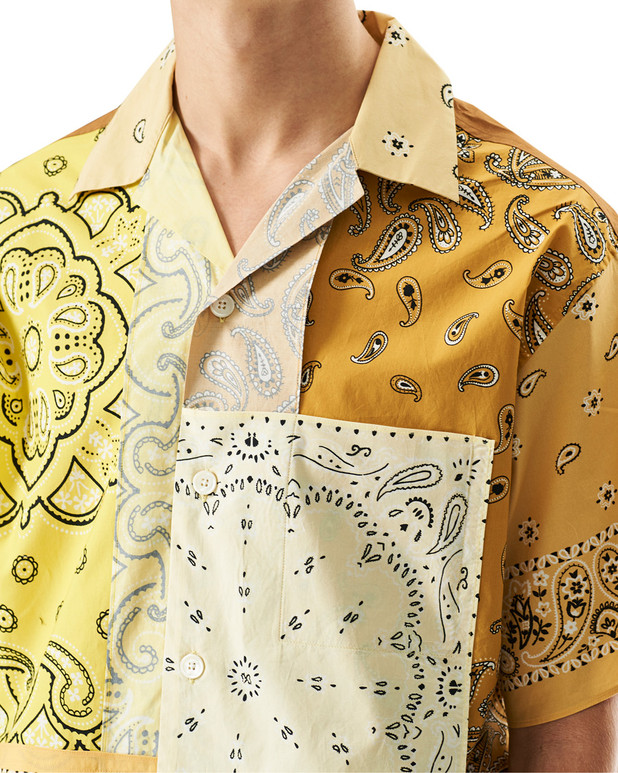 Homme | Chemises | KENZO | Patchwork Short Sleeves Shirt Gold