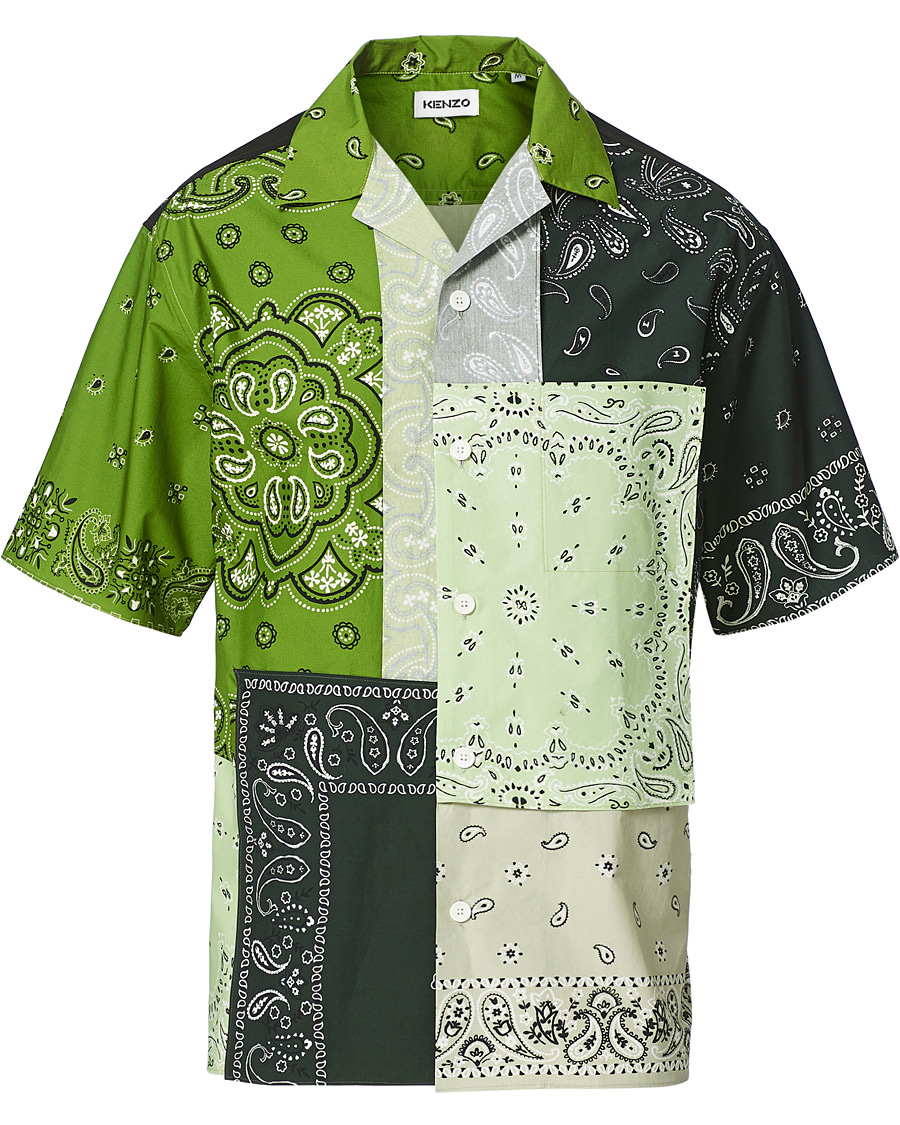 Heren | Overhemden | KENZO | Patchwork Short Sleeves Shirt Green