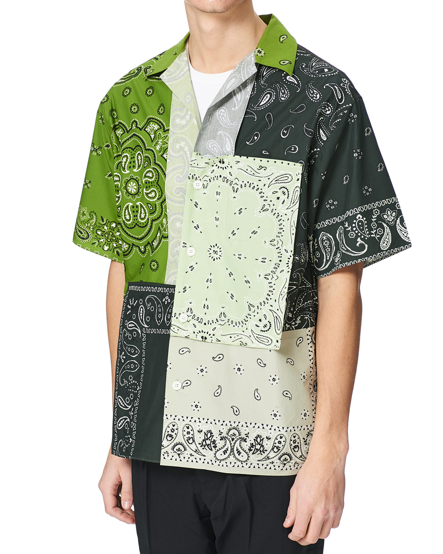 Heren | Overhemden | KENZO | Patchwork Short Sleeves Shirt Green