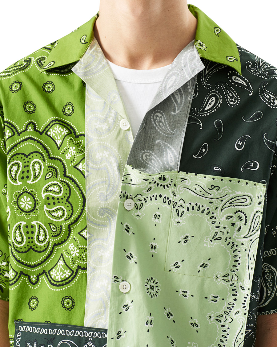 Heren | Overhemden | KENZO | Patchwork Short Sleeves Shirt Green