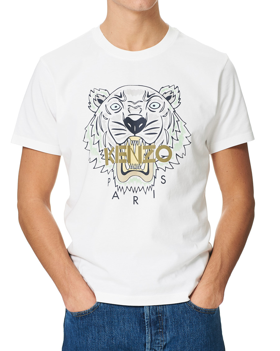 Homme | T-shirts | KENZO | Tiger Crew Neck Tee White