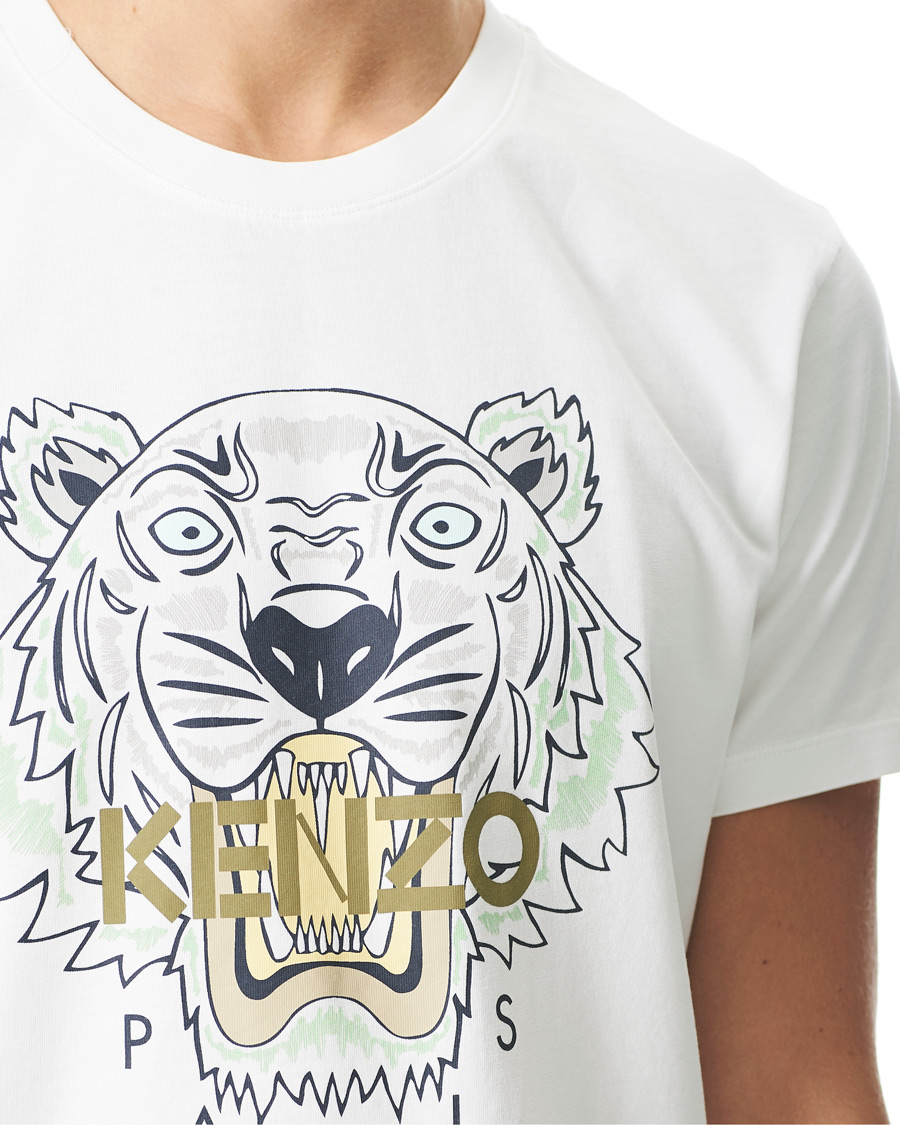 Homme | T-shirts | KENZO | Tiger Crew Neck Tee White