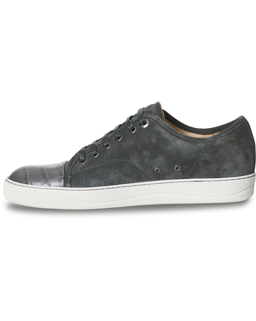 Homme | Lanvin Croc Cap Toe Sneaker Dark Grey | Lanvin | Croc Cap Toe Sneaker Dark Grey