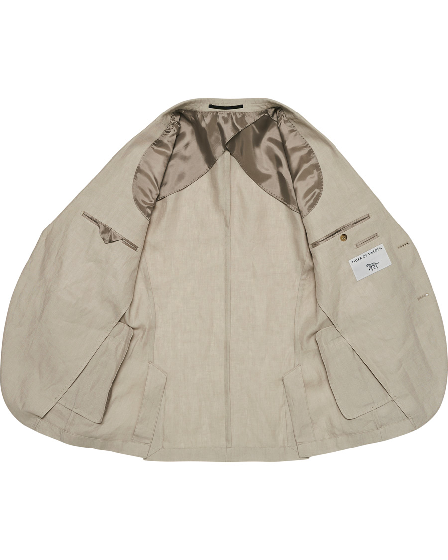Homme | Blazers | Tiger of Sweden | Jamonte Linen Blazer Dove Grey