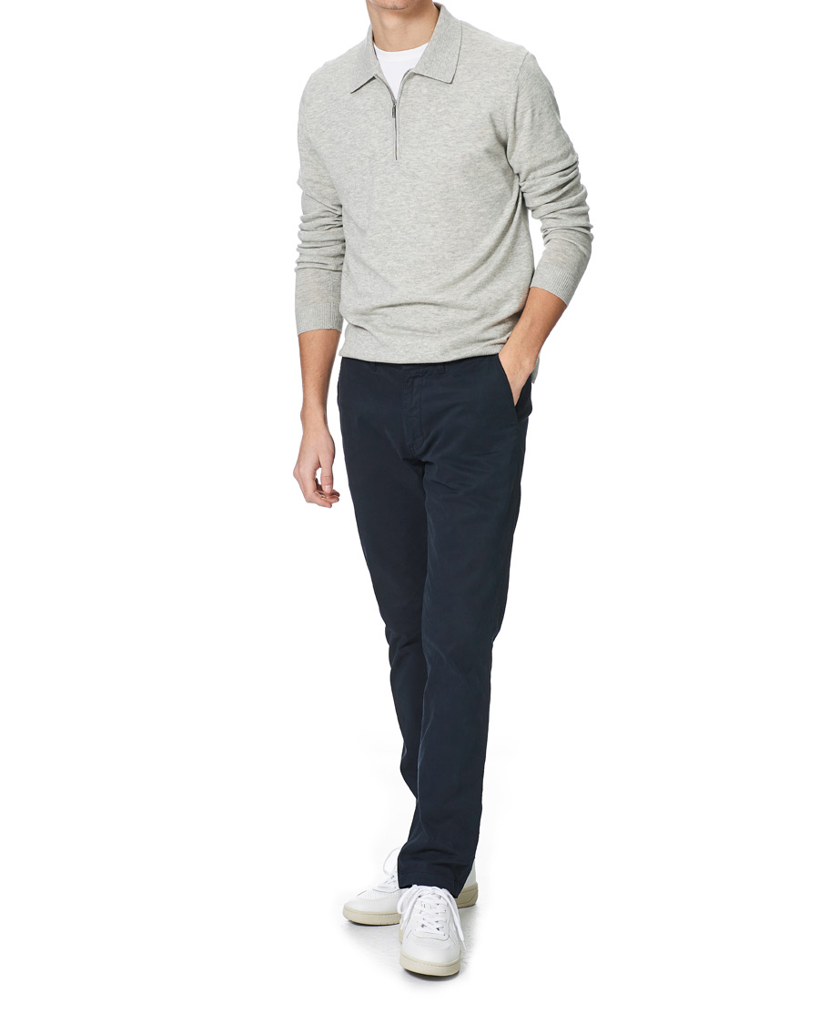 Homme | Pulls Et Tricots | Tiger of Sweden | Orbit Merino Wool Half Zip Med Grey Mel