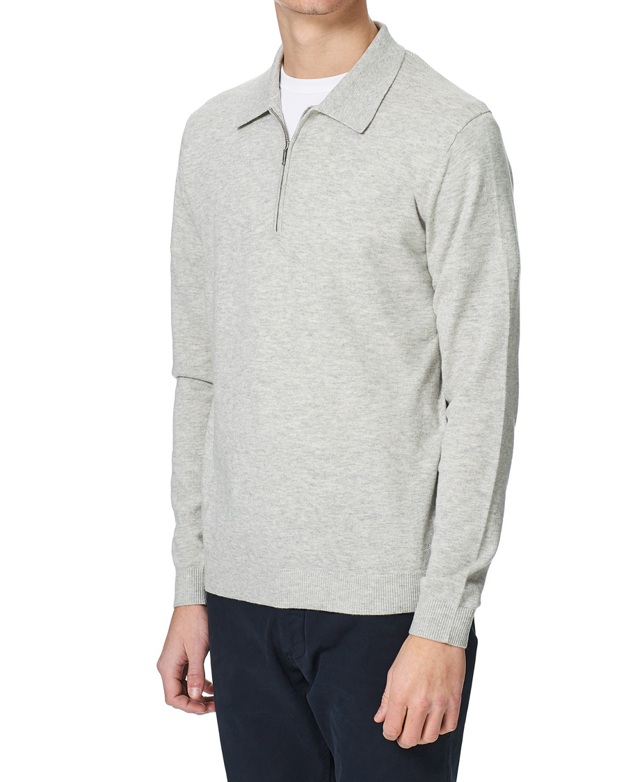 Homme | Pulls Et Tricots | Tiger of Sweden | Orbit Merino Wool Half Zip Med Grey Mel