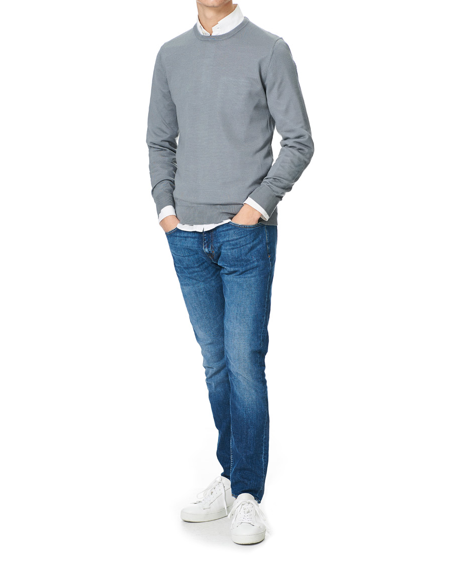 Homme | Pulls Et Tricots | Tiger of Sweden | Nichols Extra Fine Merino Crew Neck Steel Grey