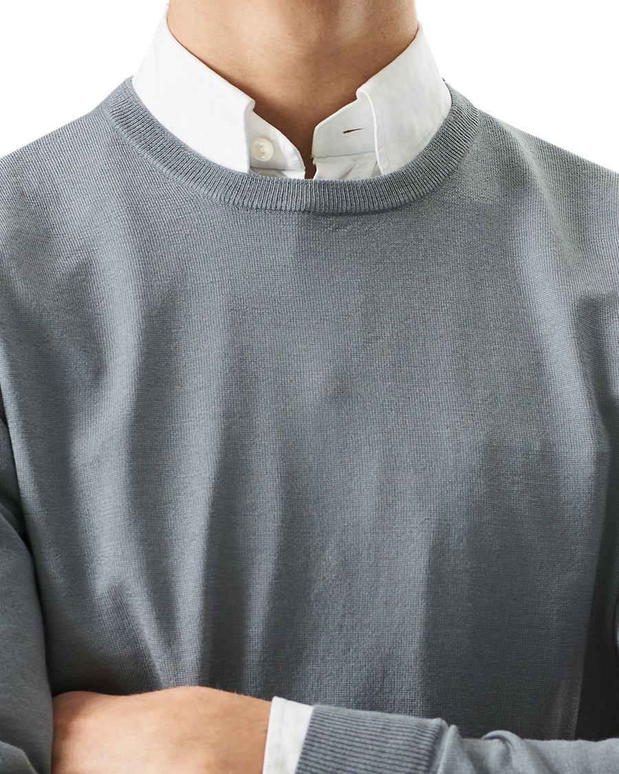 Homme | Pulls Et Tricots | Tiger of Sweden | Nichols Extra Fine Merino Crew Neck Steel Grey