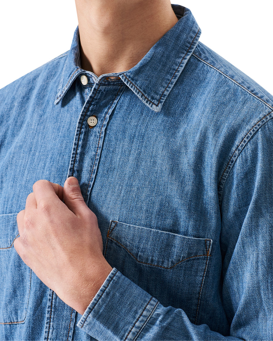 Homme | Chemises | Tiger of Sweden | Benjad Denim Shirt Light Blue