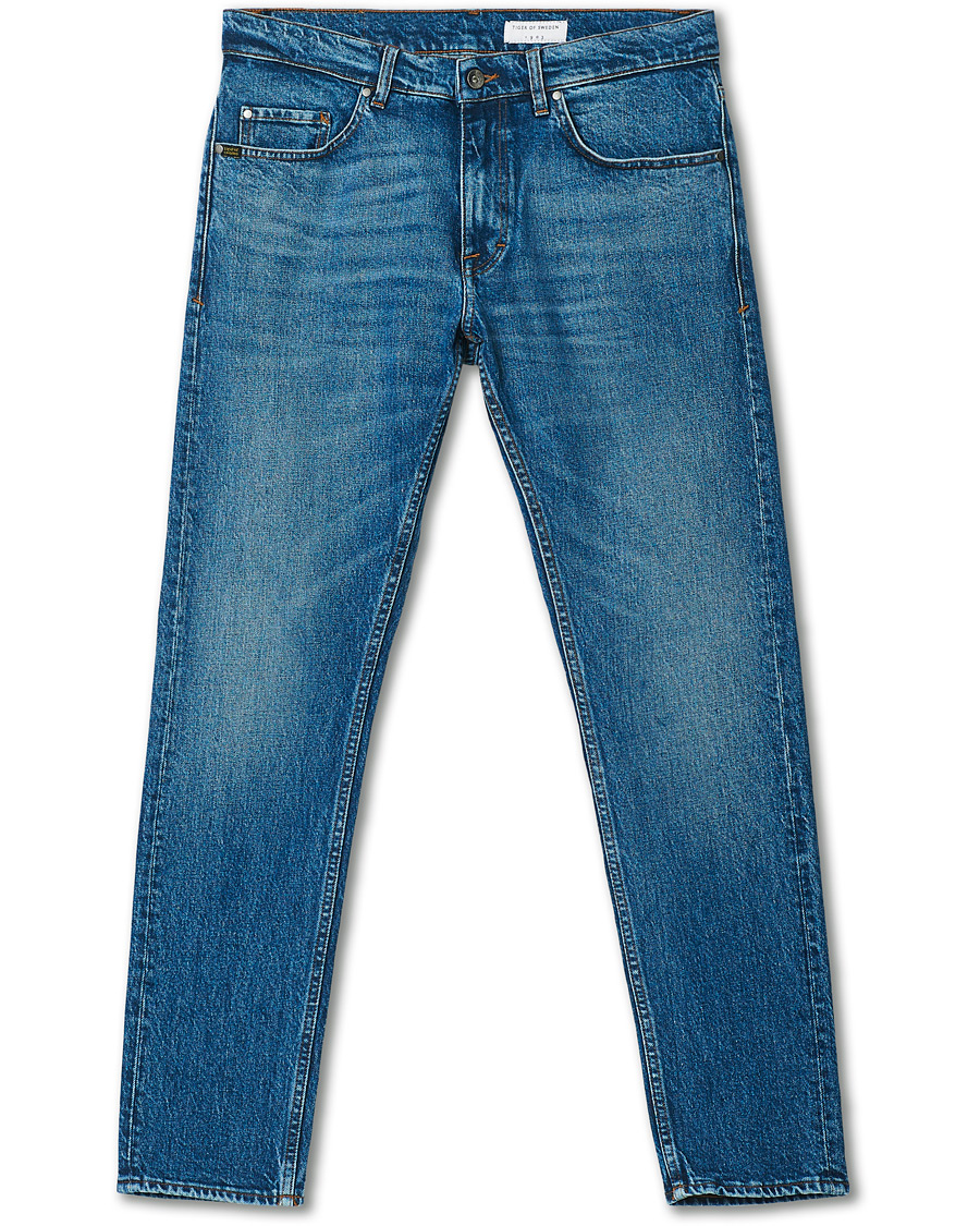 Homme | Jeans | Tiger of Sweden | Pistolero Stretch Cotton Jeans Royal Blue